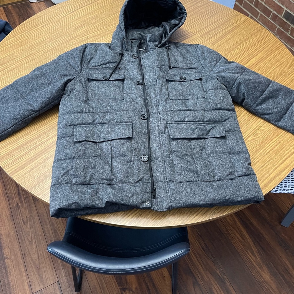 Kenneth Cole Charcoal Puffer Jacket